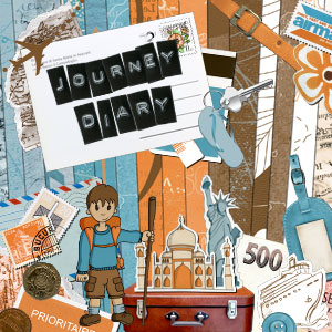 Digital scrapbooking Kit « Journey Diary »