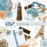 Embellissements du kit de scrapbooking