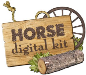 Scrapbooking digital kit Horse