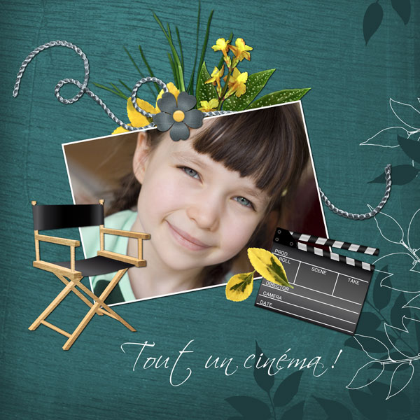 Composition de scrapbooking - Tout un cinéma