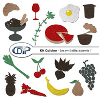 Gabarits du kit de scrapbooking