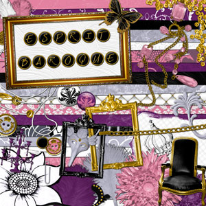 Kit de scrapbooking 'Esprit baroque'