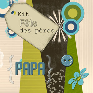 Kit de digiscrap gratuit 'Fête des Pères'