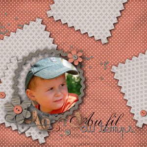 Composition de scrapbooking - Au fils du temps
