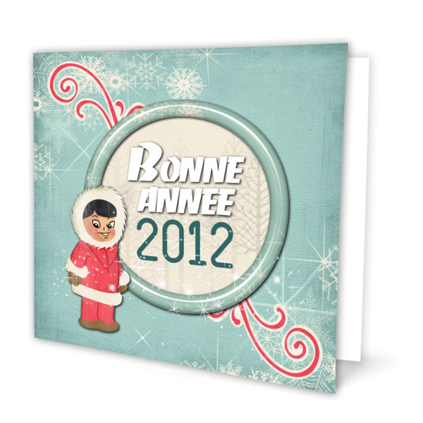 Carte relief « Bonne année 2012 »