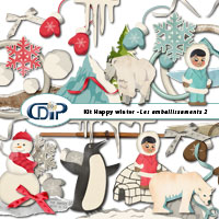 Embellissements du kit de scrapbooking