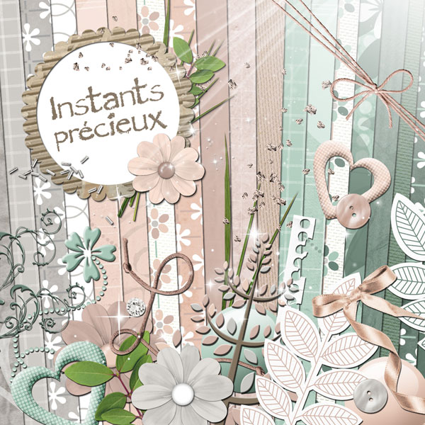 Kit de digiscrapbooking sur le thème de la famille