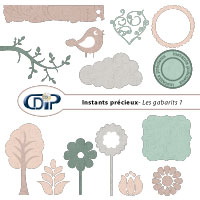 Gabarits du kit de scrapbooking