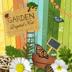 Digital scrapbooking Kit 'Garden kit'