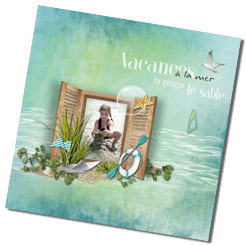 Scrapbooking digital kit 'Dipping feet in water' for your pictures