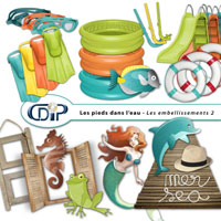 Embellissements du kit de scrapbooking