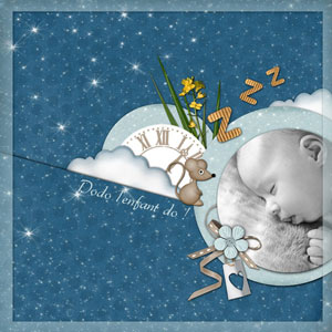 Page de digiscrap gratuite « Dodo l'enfant do »