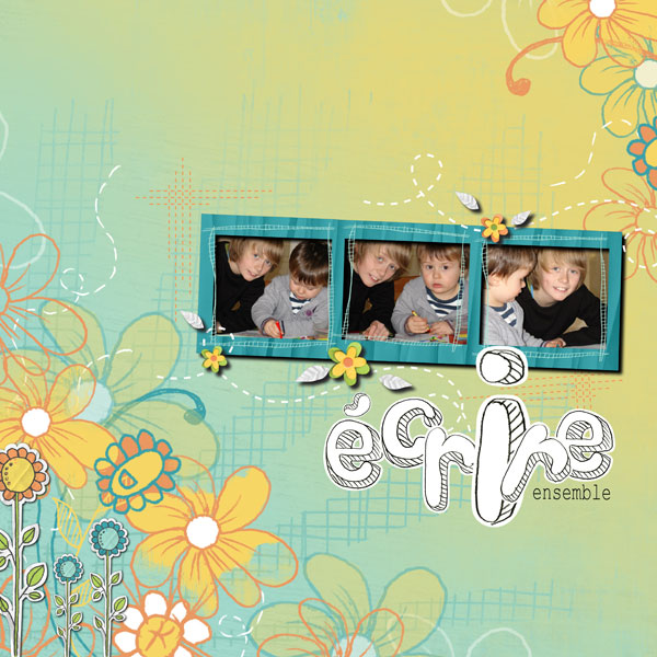 Composition de scrapbooking - Ecrire ensemble