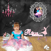 blue and pink dancer