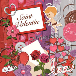 Mini kit de digiscrap gratuit « Saint-Valentin 2011 »