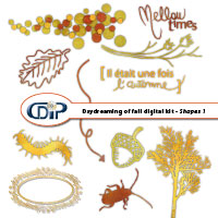 digital scrapbooking kit shapes