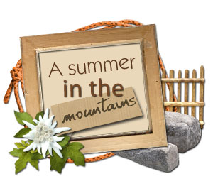 Scrapbooking digital kit 'A summer in the mountains'