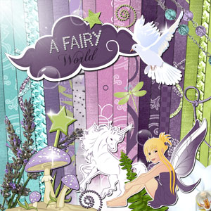 Digital scrapbooking Kit « A Fairy World »