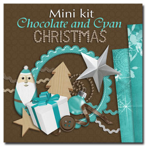Chocolate and Cyan Christmas