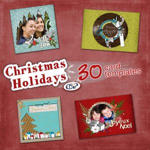 30 Christmas and New Year customizable card templates