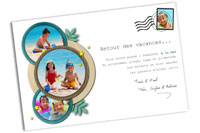 Carte postale en scrapbooking