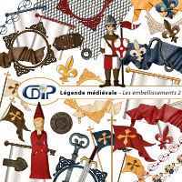 Embellissements du kit de scrapbooking