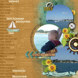 Mise en scène de photos façon scrapbooking