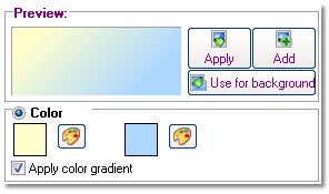 The colour gradient