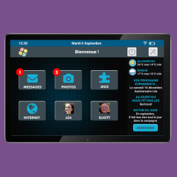 Facilotab L Rubis - WiFi/4G - 64 GB - Android 13 - Tablet simplificada para mayores