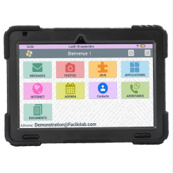 Facilotab XXL - WiFi - 128 GB - Android 13 - Pantalla muy grande - Carcasa reforzada - Tablet simplificada para Mayores