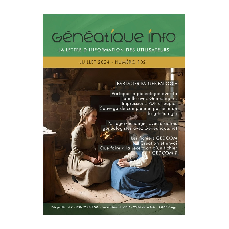 Généatique Info n° 102 en téléchargement - Juillet 2024 Généatique Info n° 102 en téléchargement - Juillet 2024