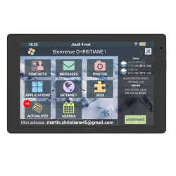 FACILOTAB Tablette Senior + Pack Accessoires : Simple Intuitive Sans Abonnement, Idéale pour Personne Agée - 10,1p WiFi 4G