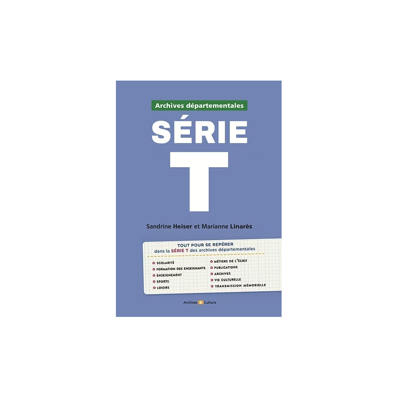 Archives départementales : série T Archives départementales : série T
