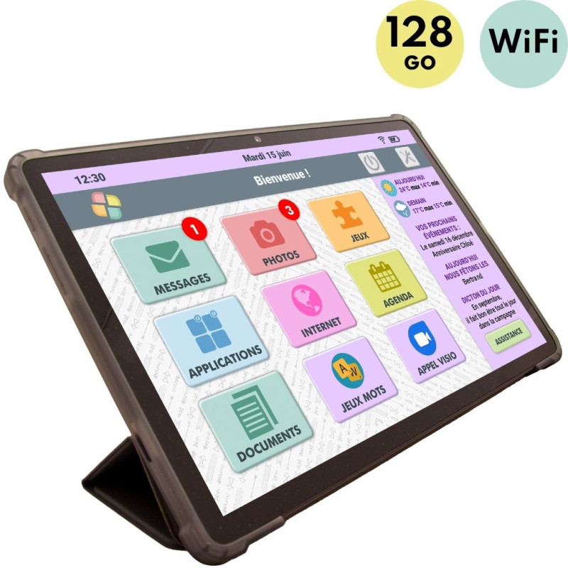 Facilotab Classic - WiFi - 128GB - Android 14 - Simplified Tablet for Seniors Facilotab Classic - WiFi - 128GB - Android 14 - Simplified Tablet for Seniors