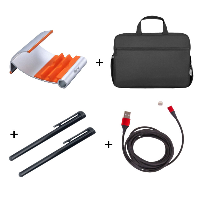 Pack Soporte Aluminio + Bolsa + Lápiz + Cable Magnético