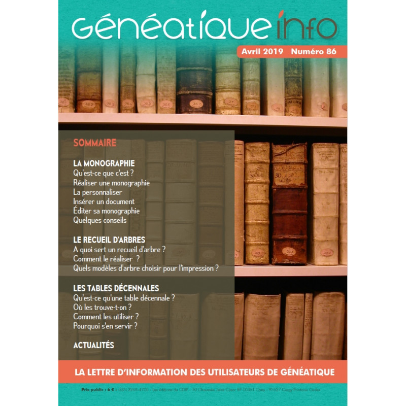 Généatique Info n° 86 en téléchargement - Ancien numéro - Avril 2019 Généatique Info n° 86 en téléchargement - Ancien numéro - Avril 2019