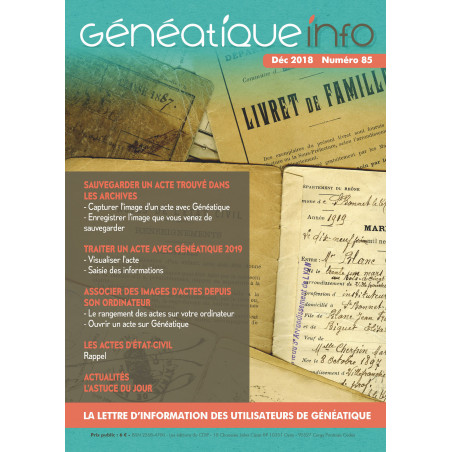 copy of Abonnement à Généatique Info par courrier pour 1 an