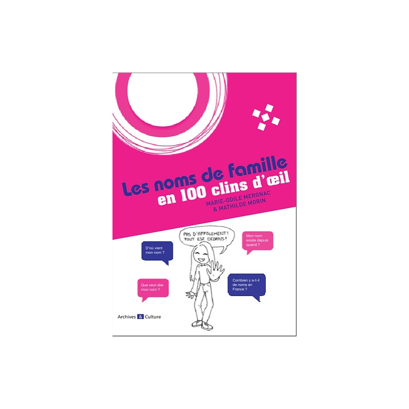 Les noms de famille en 100 clins d'oeil Les noms de famille en 100 clins d'oeil