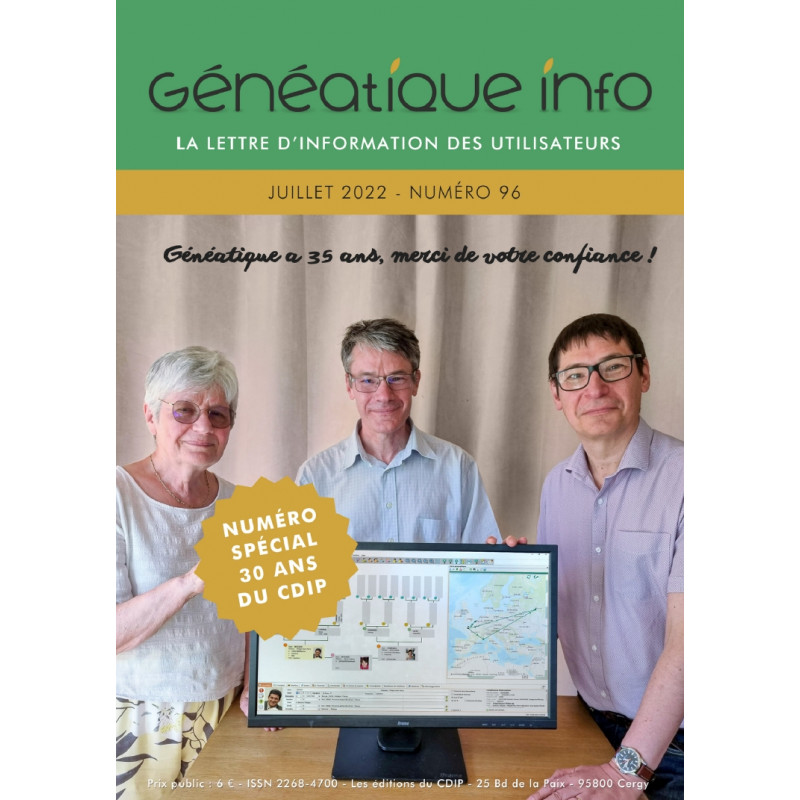 Généatique Info n° 96 en téléchargement - Juillet 2022