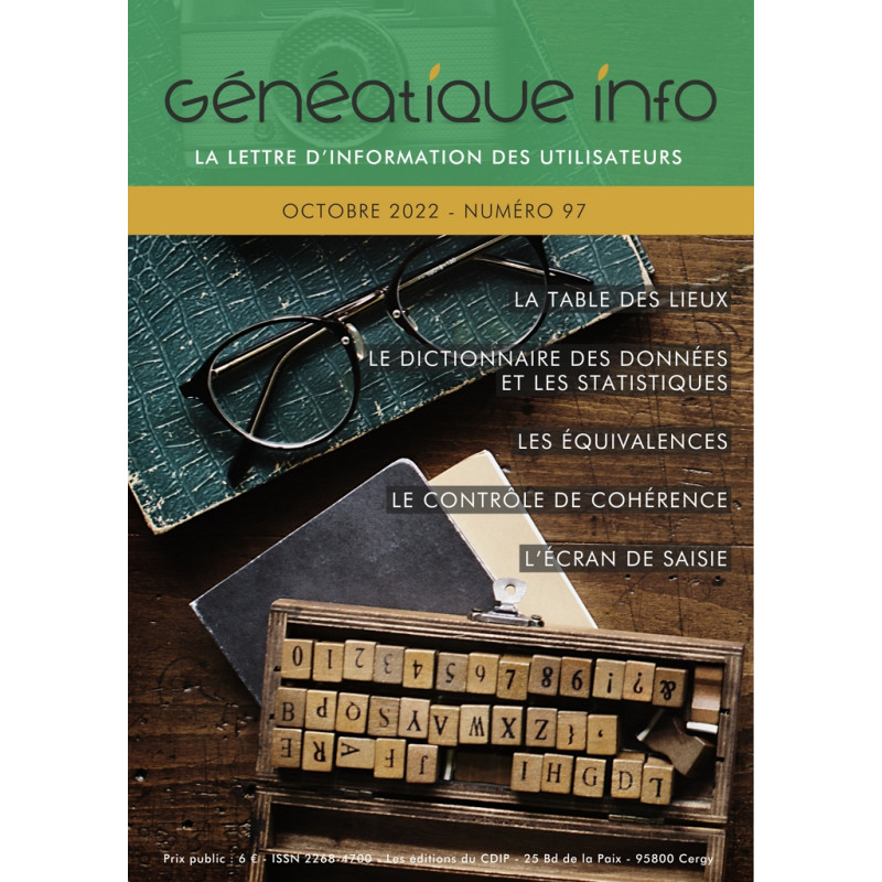 Généatique Info n° 97 par courrier - Octobre 2022 Généatique Info n° 97 par courrier - Octobre 2022