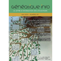 Généatique Info n° 99 en téléchargement - Avril-Mai 2023