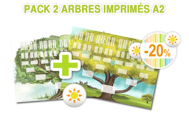 Pack 2 arbres imprimés A2