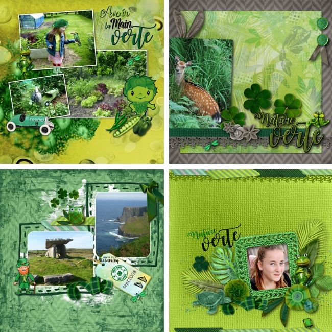 kit Incroyable vert les compos digiscrap