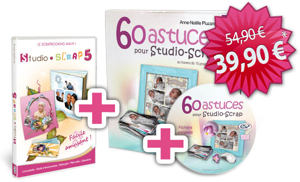 Offre Studio-Scrap 5 + livre 60 astuces pour Studio-Scrap