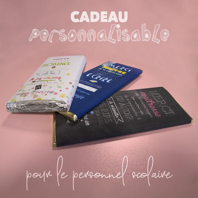 DIY facile cadeau tablette chocolat personnalisable