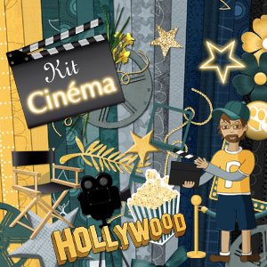 Kit digital de scrapbooking Cinéma