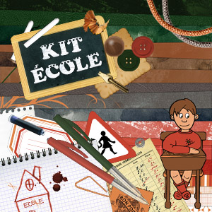 Kit digital de scrapbooking Ecole