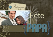 Page de scrapbooking carte fête des pères