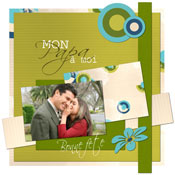Page de scrapbooking carte fête des pères