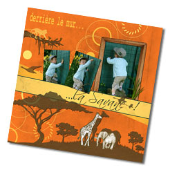 Kit digital de scrapbooking Terre de savane